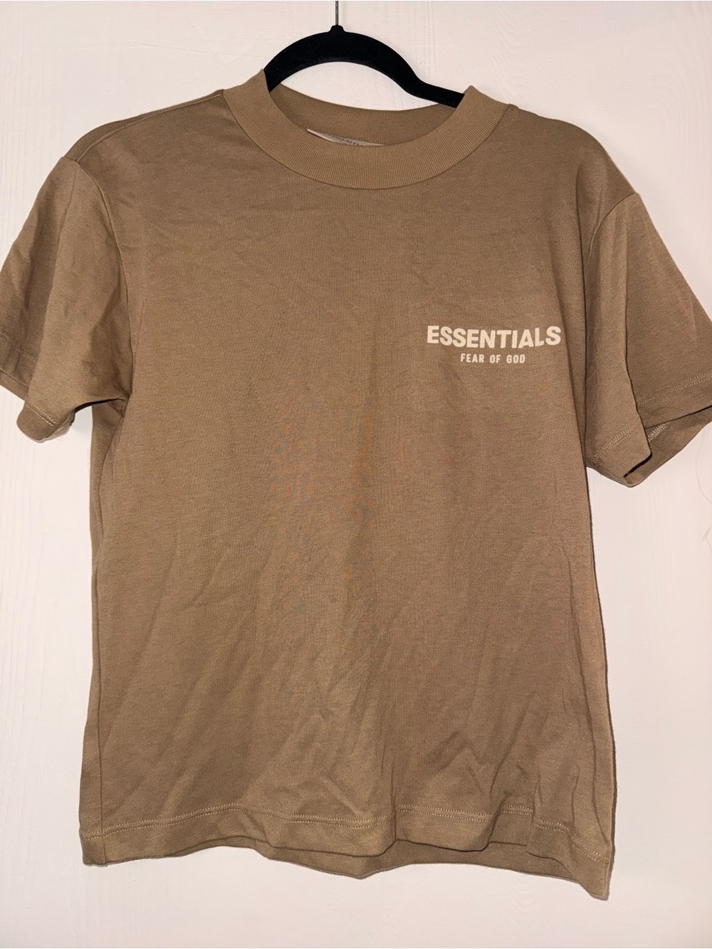 Fear of God Essentials Short Sleeve Logo Tee - Tan/Beige